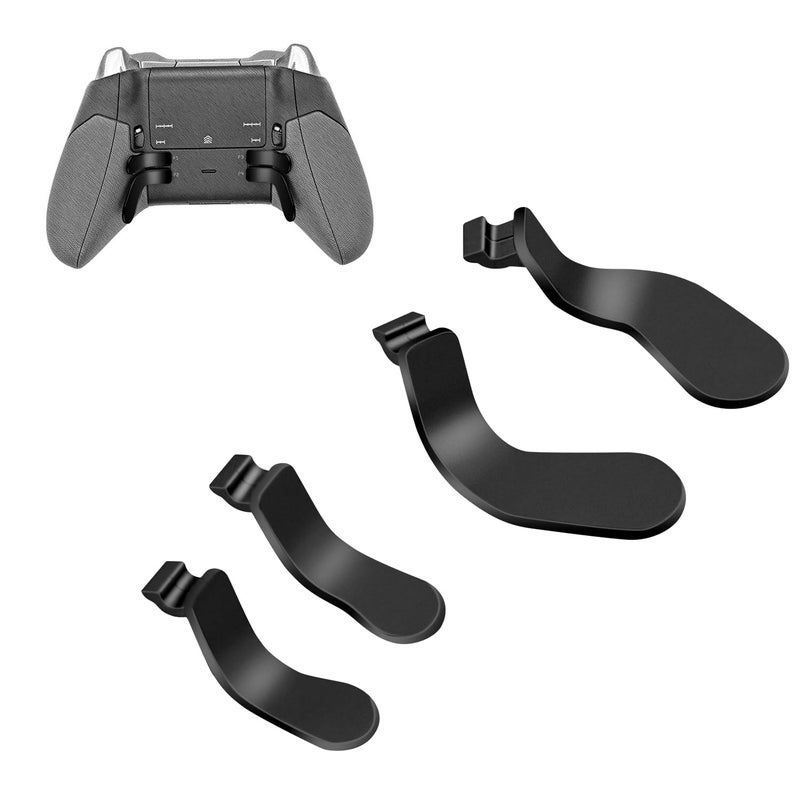Mcbazel Metal Stainless Steel Paddles Trigger for Xbox Elite/Elite 2, Replacement Parts Accessories Kits Metal Paddles Compatible with Xbox Elite/Elite 2 Controller - 4 Pcs (Black) - Image 2